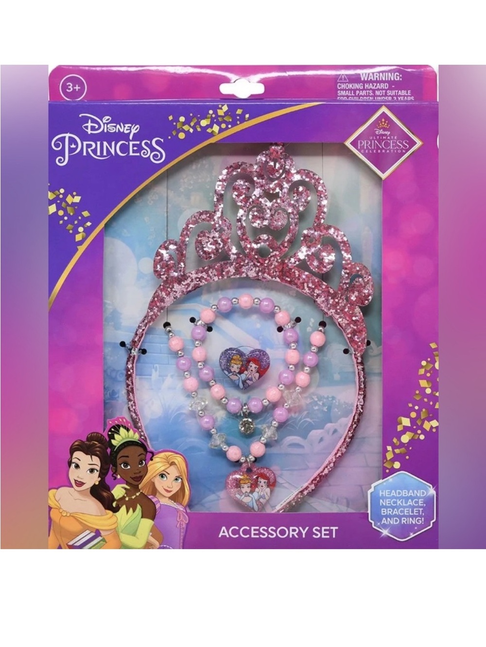 Disney Princess Necklace and Bracelet Set